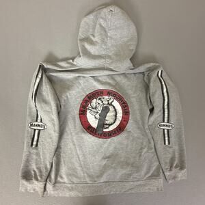 Vintage Hanes Ultimate Cotton Mammoth Mountain CA Gray Pullover Hoodie Small